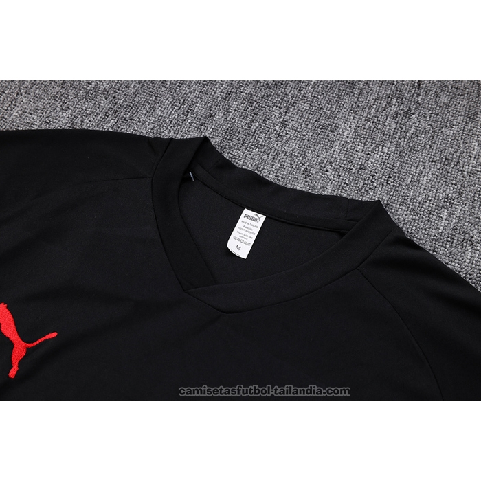 Chandal del AC Milan Manga Corta 22/23 Negro - Pantalon Corto